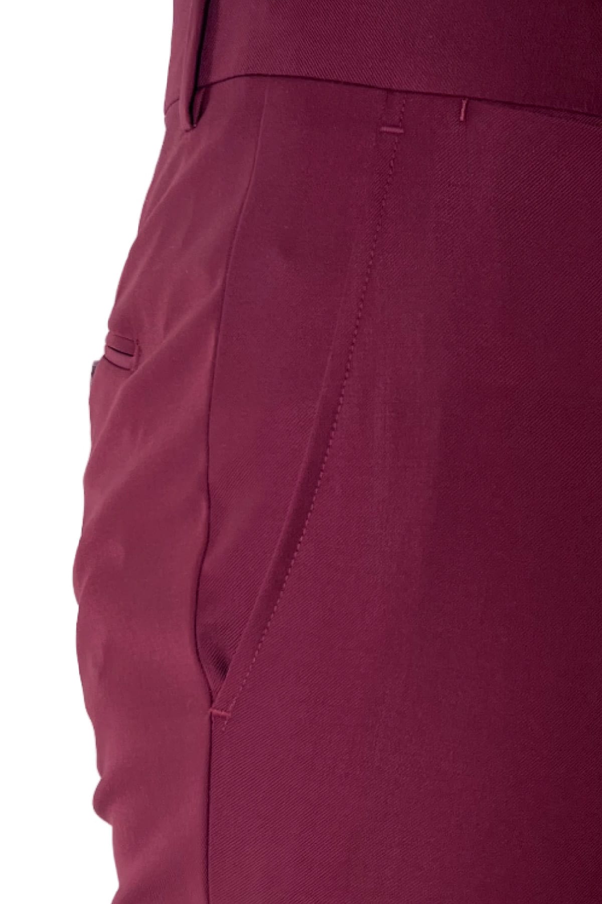 Pantalone uomo bordeaux tasca america in fresco lana 100% Vitale Barberis Canonico