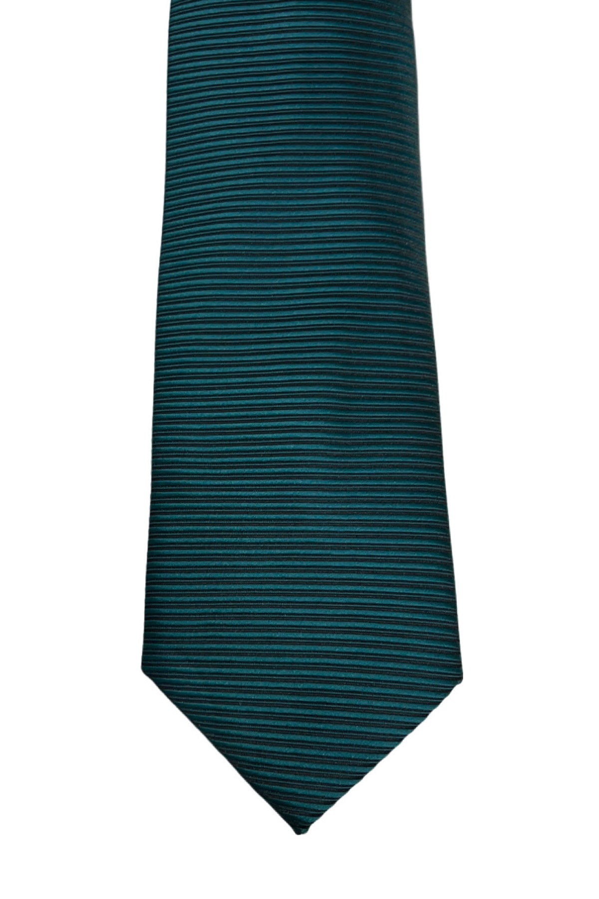 Cravatta uomo verde fantasia riga orizzontale misura 8cm da cerimonia elegante