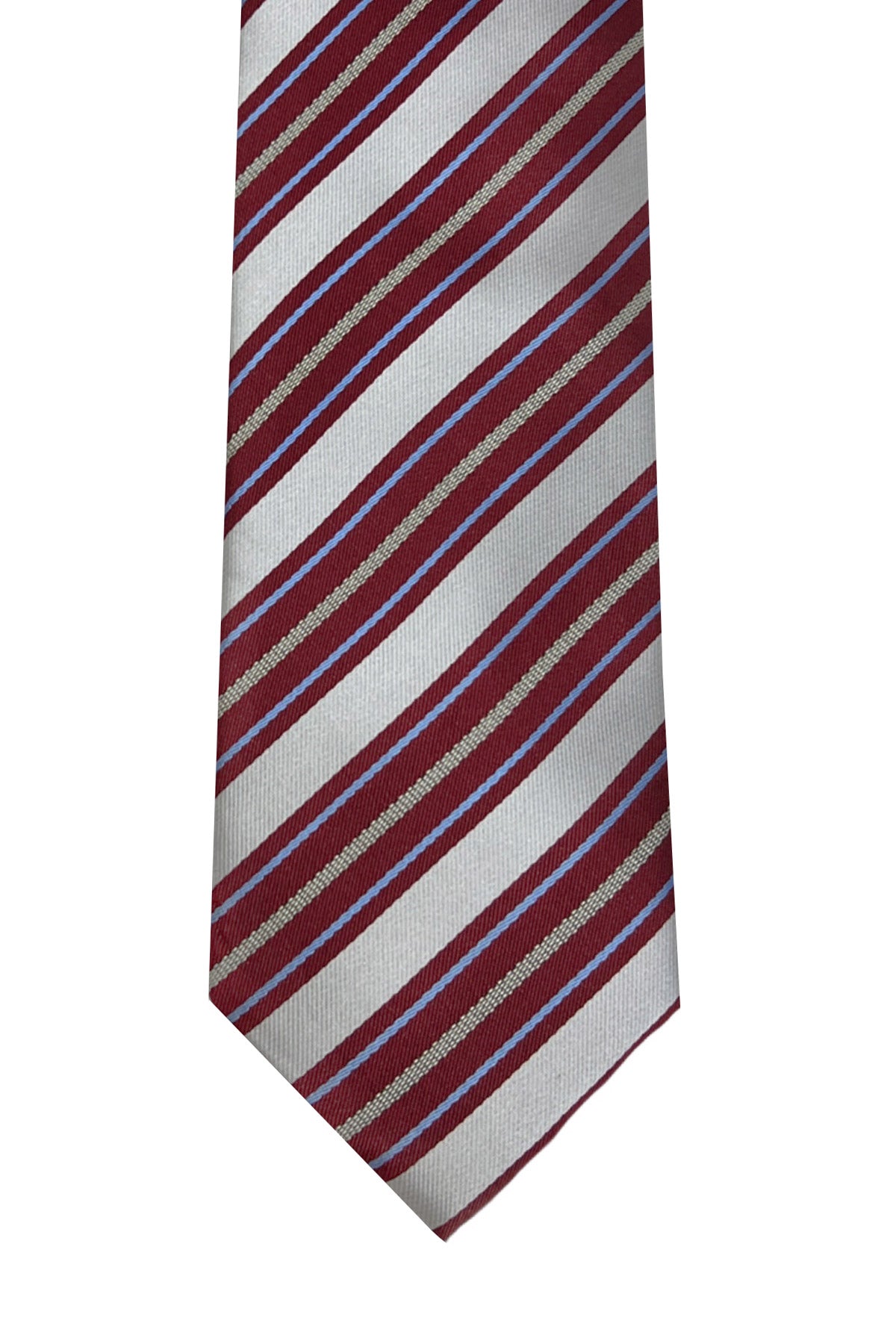 Cravatta uomo rossa fantasia riga diagonale misura 8cm da cerimonia elegante