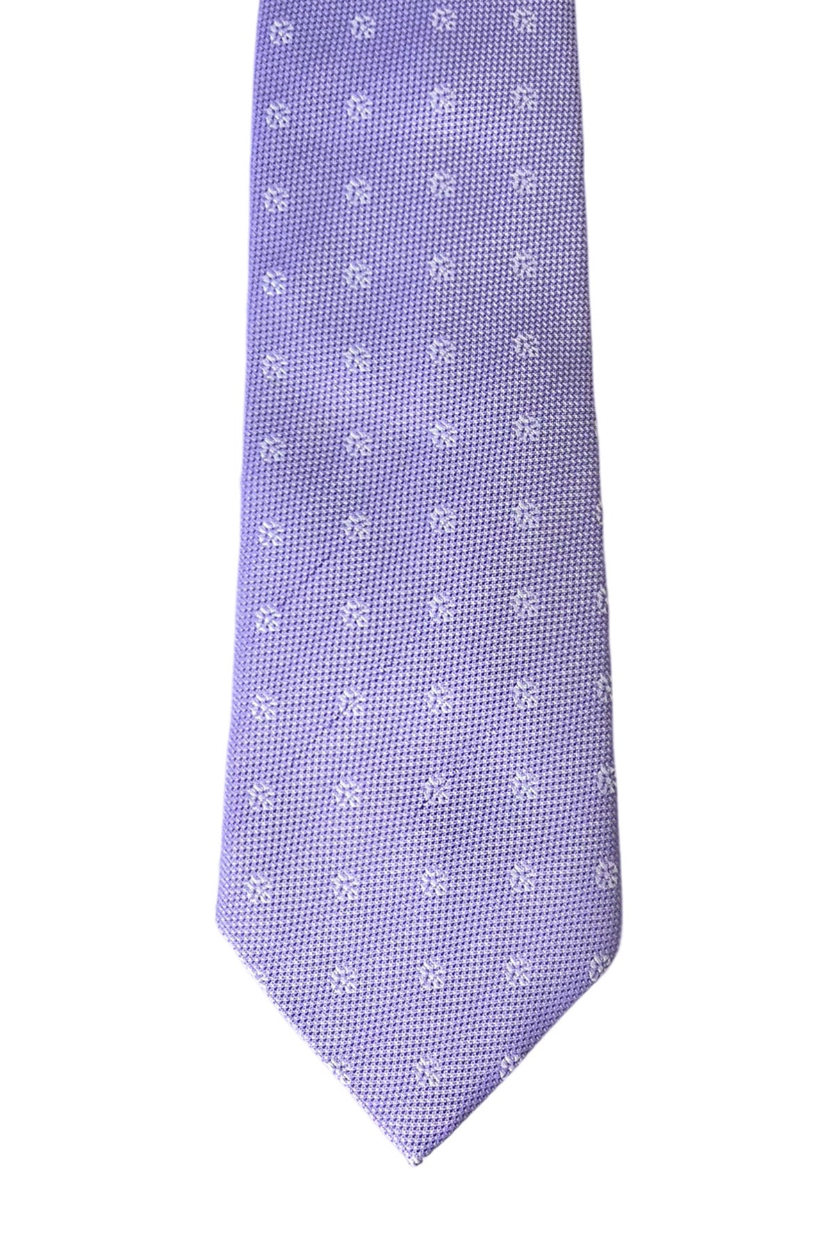 Cravatta uomo lilla fantasia misura 8cm da cerimonia elegante