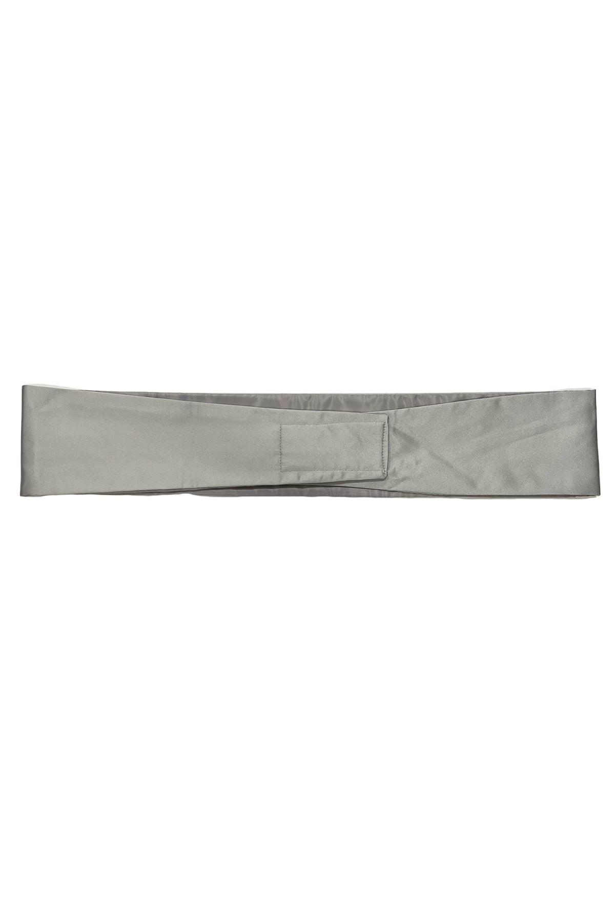 Fascia smoking da uomo raso effetto seta compresa di papillon tinta unita effetto lucido elegante