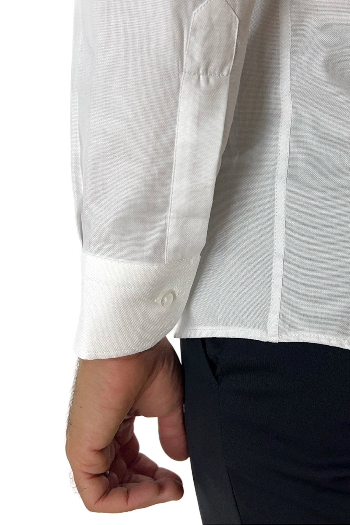 Camicia Uomo oxford nido d'ape extra slim fit 100% cotone Collo semi francese Made In Italy