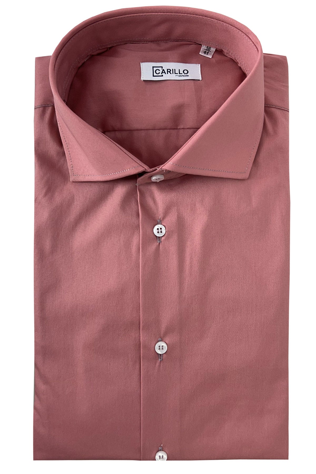 Camicia Uomo extra Slim fit cotone Elastico Collo semi francese tinta unita