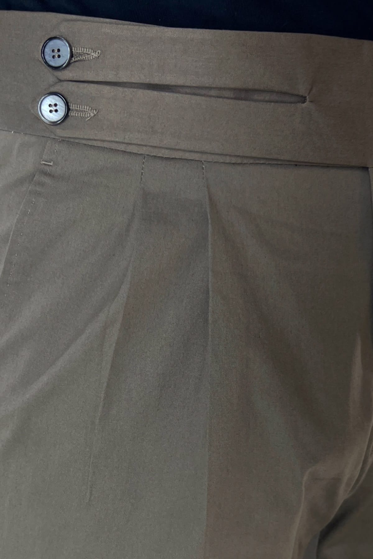 Pantalone uomo fango vita alta modello biforcato in cotone Holland & Sherry