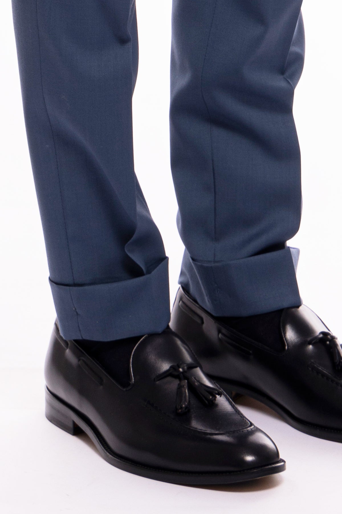 Pantalone uomo avion vita alta modello biforcato in fresco lana super 120's  Holland & Sherry