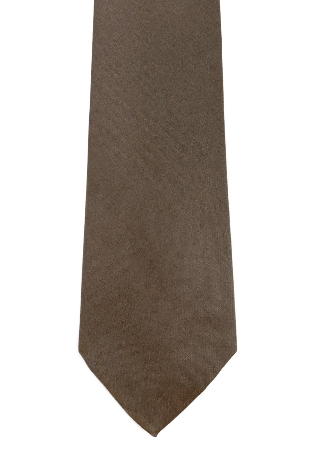 Cravatta uomo fango  in 100% cotone holland e sherry