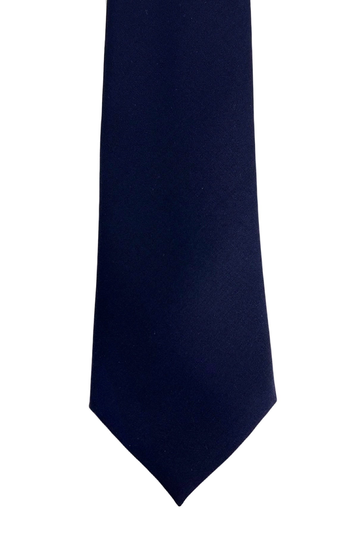 Cravatta uomo blu tinta unita Vitale Barberis Canonico in fresco lana super 130's