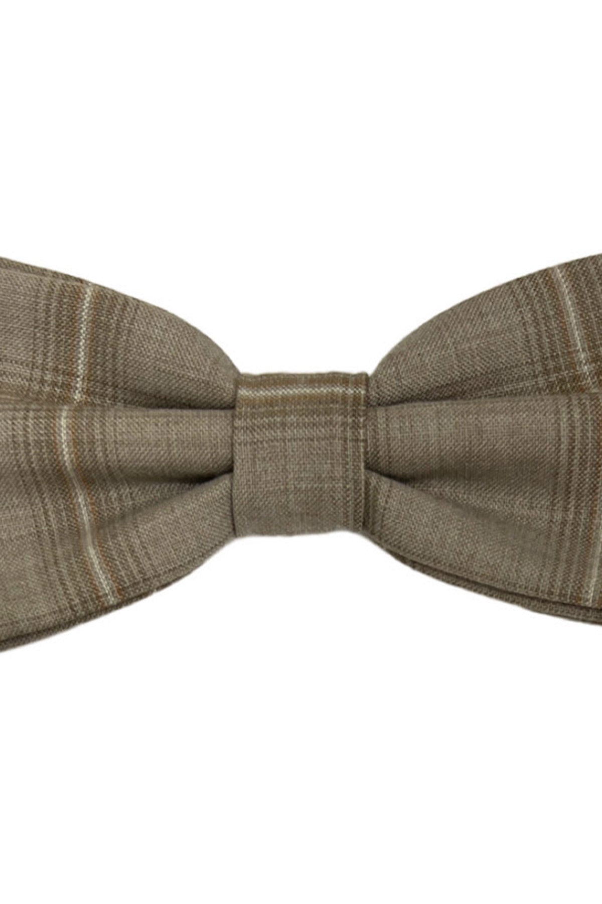 Papillon uomo Beige a quadri  holland e sherry in fresco lana 120's