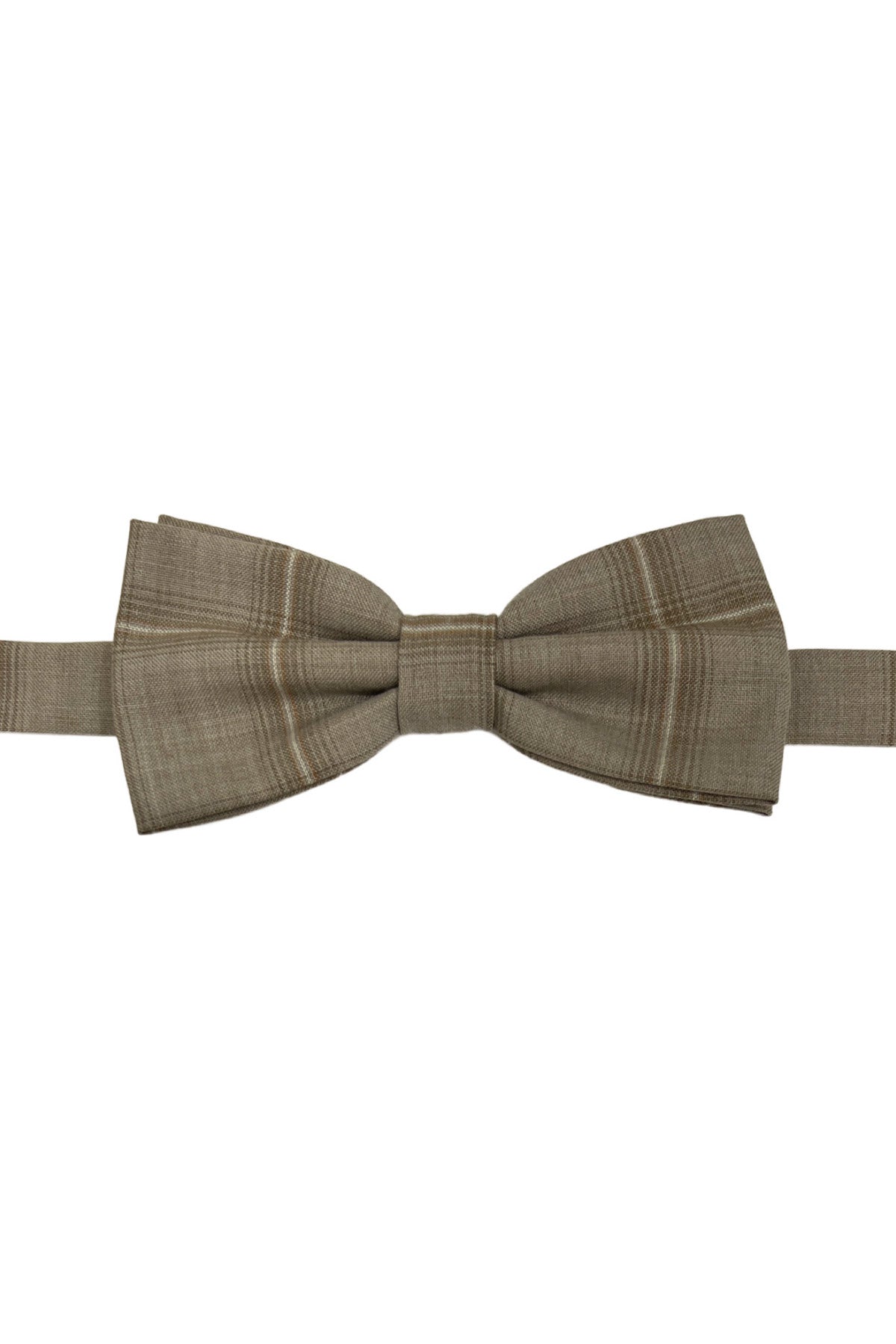 Papillon uomo Beige a quadri  holland e sherry in fresco lana 120's
