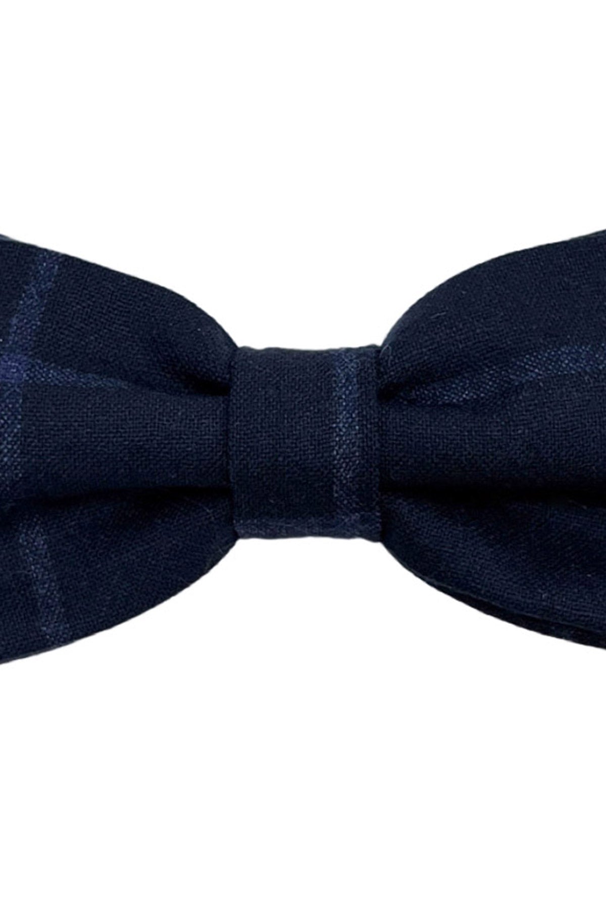 Papillon uomo blu a quadri in flanella