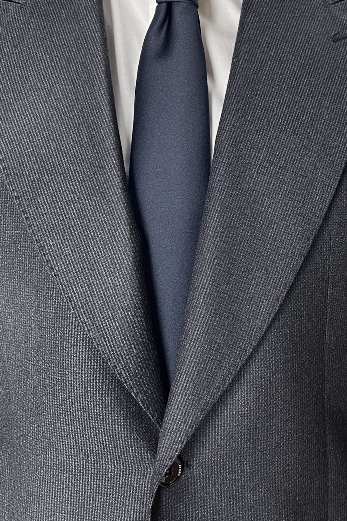 Giacca uomo monopetto grigia fantasia pied de poule in lana sartoriale slim fit rever largo