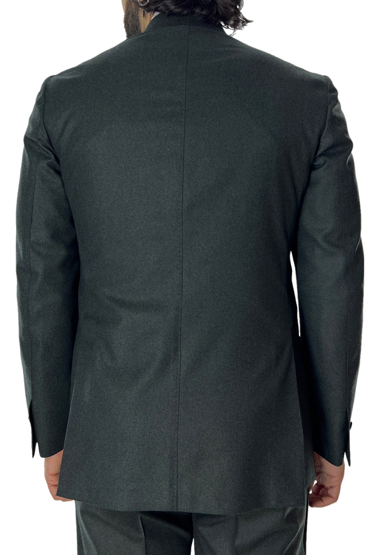 Giacca uomo monopetto verde in lana Vitale Barberis Canonico slim fit rever largo sartoriale