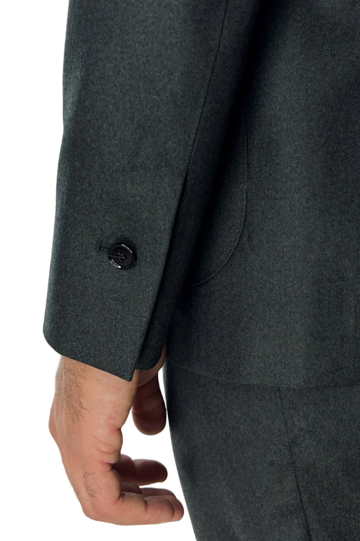 Giacca uomo monopetto verde in lana Vitale Barberis Canonico slim fit rever largo sartoriale