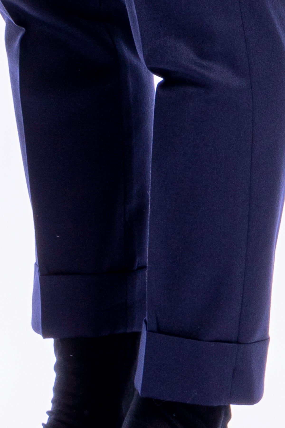 Pantalone uomo navy blu vita alta tasca america in lana flanella con doppia pinces Vitale Barberis Canonico