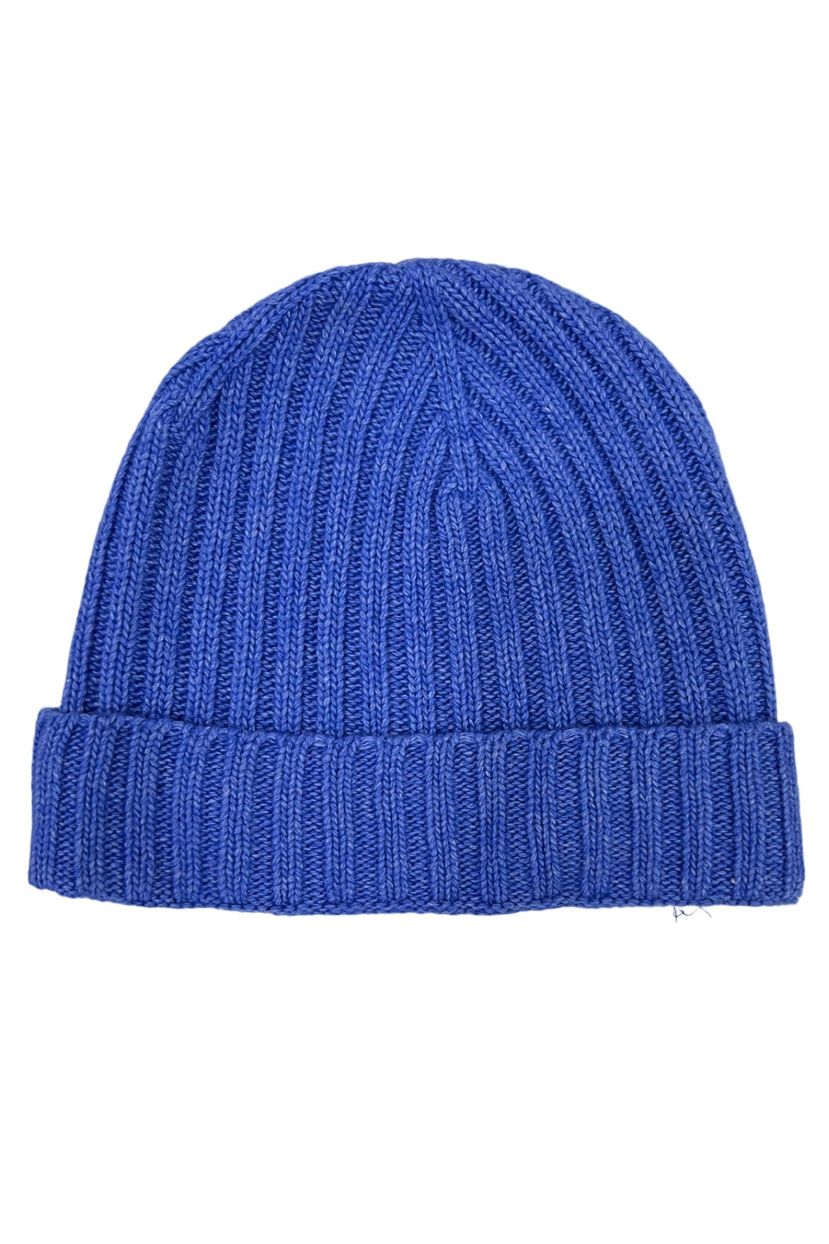 Cappello da uomo royal blu in pura lana made in italy tinta unita