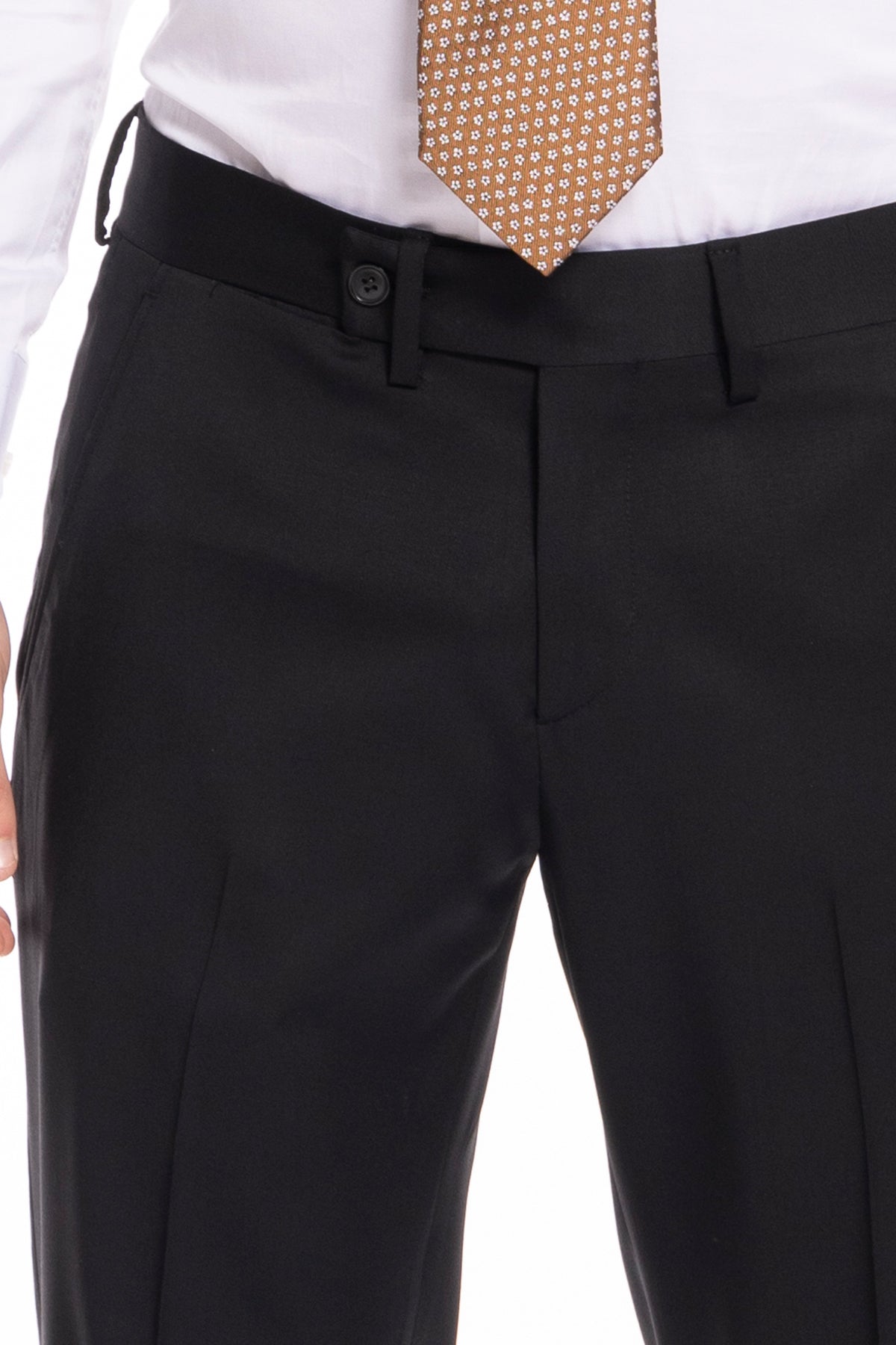 Pantalone uomo nero tasca america in fresco lana super 130's Vitale Barberis Canonico