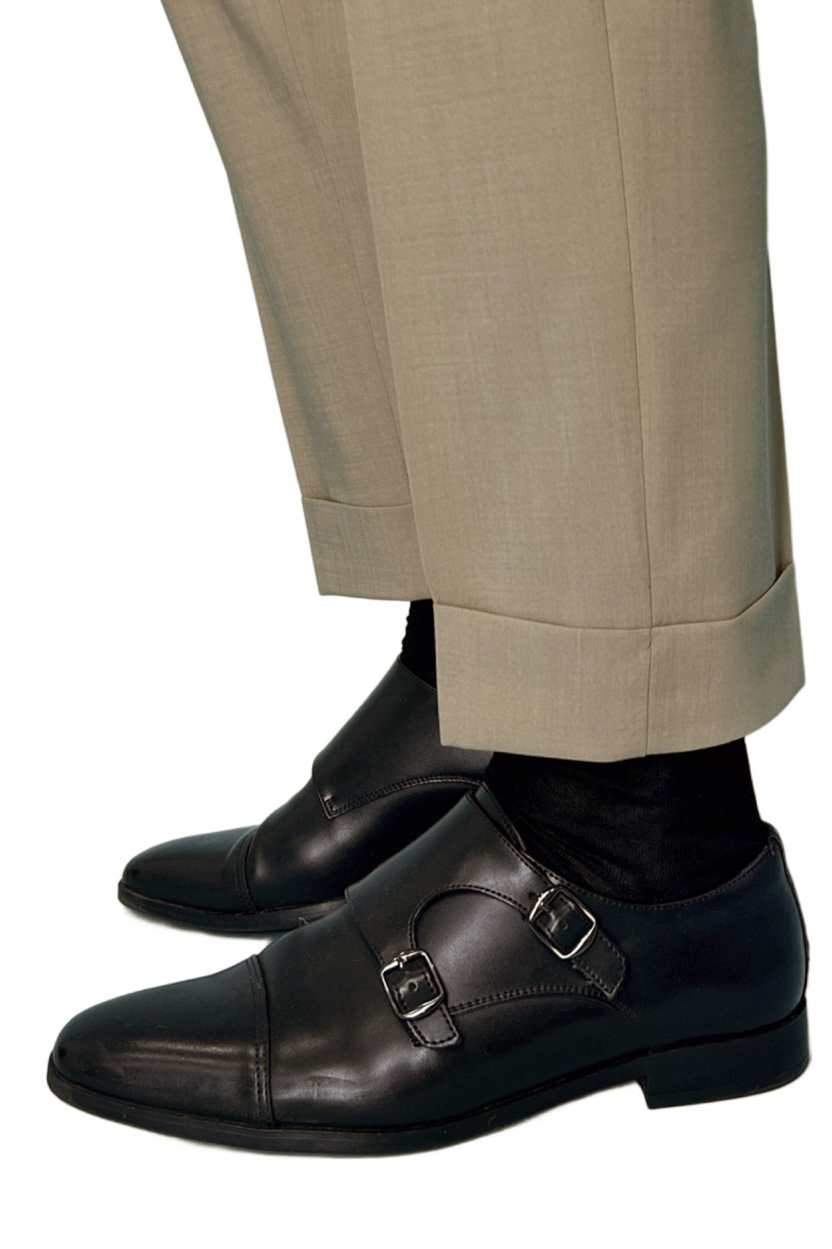 Pantalone uomo beige tasca america in fresco lana misto