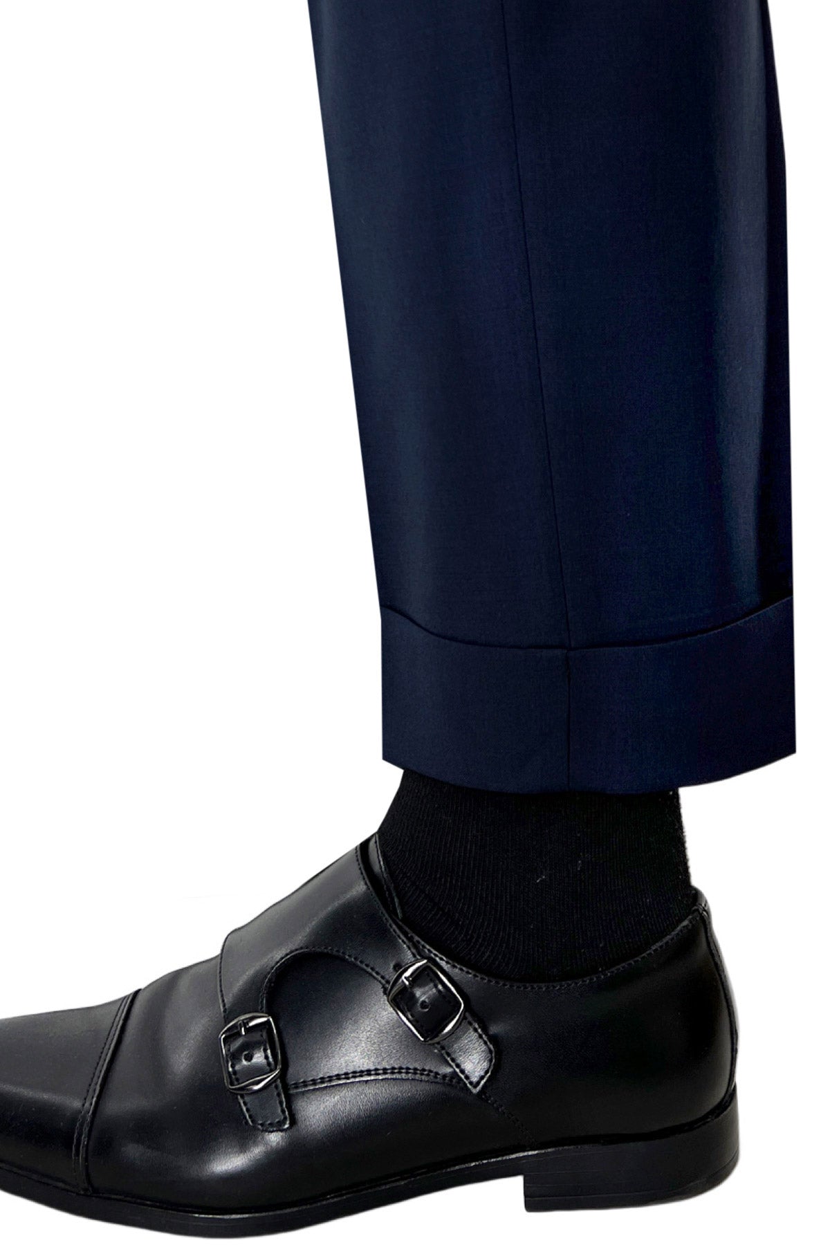 Pantalone uomo navy blu tasca america in fresco lana misto