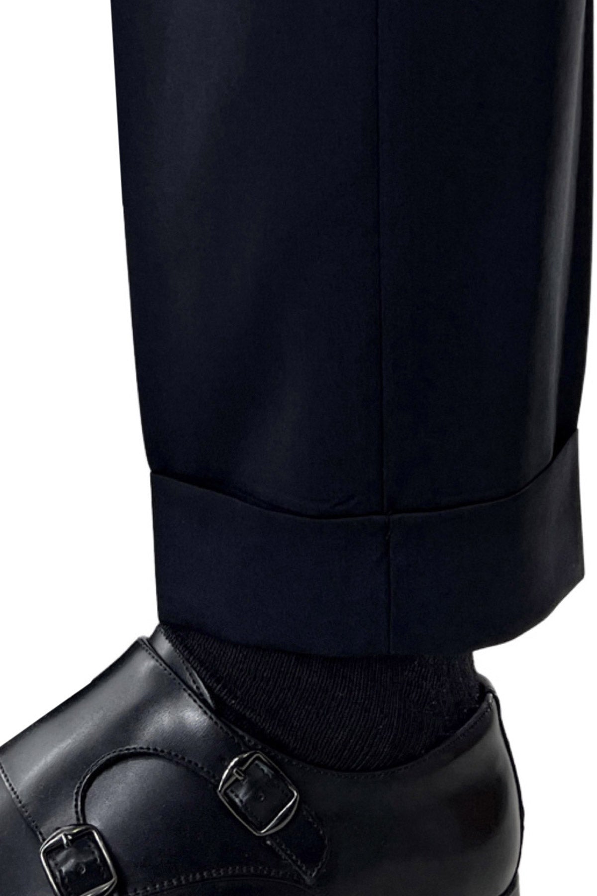 Pantalone uomo nero tasca america in fresco lana misto
