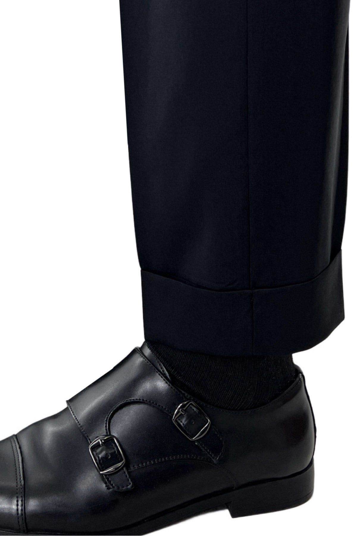 Pantalone uomo nero tasca america in fresco lana super 140's Holland & Sherry