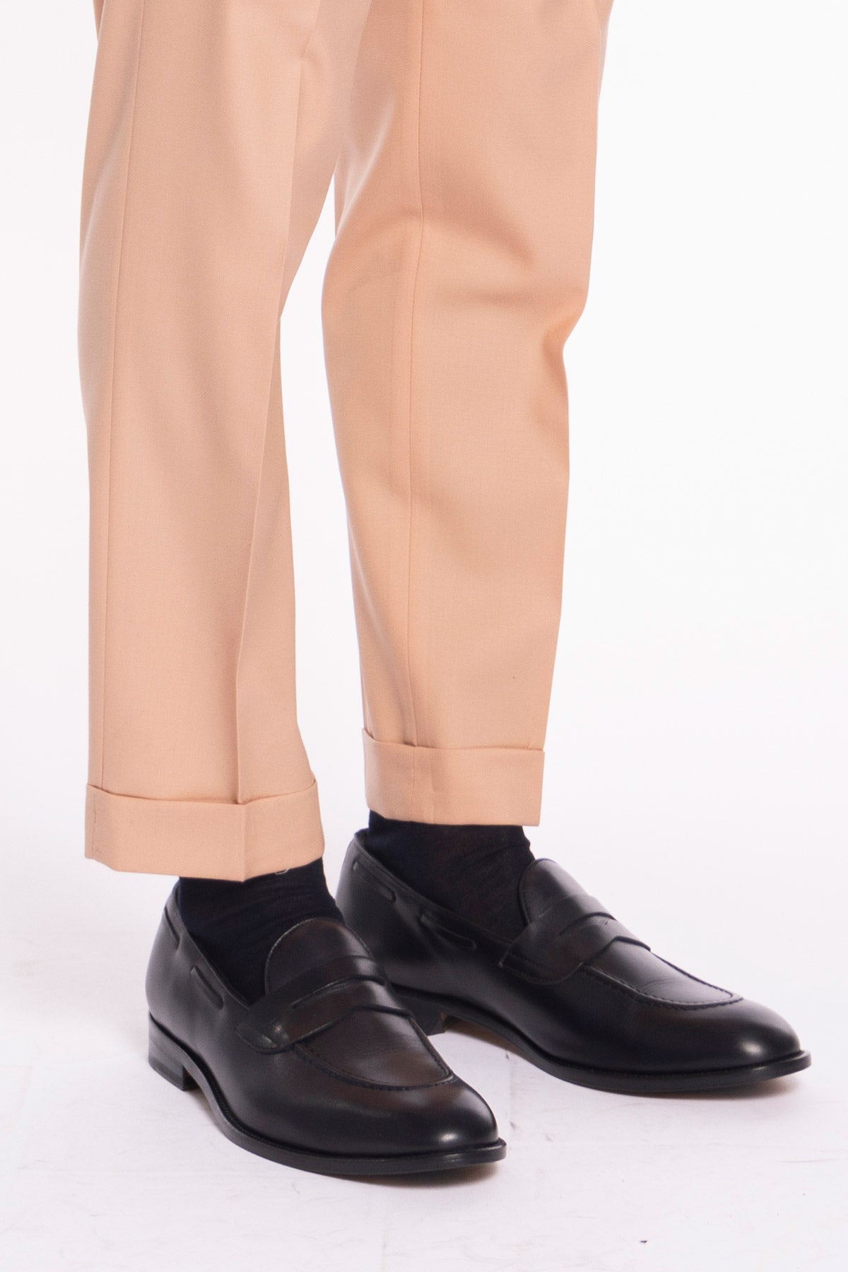 Pantalone uomo pesca chiusura prolungata doppia pinces in fresco lana super 140's Holland & Sherry