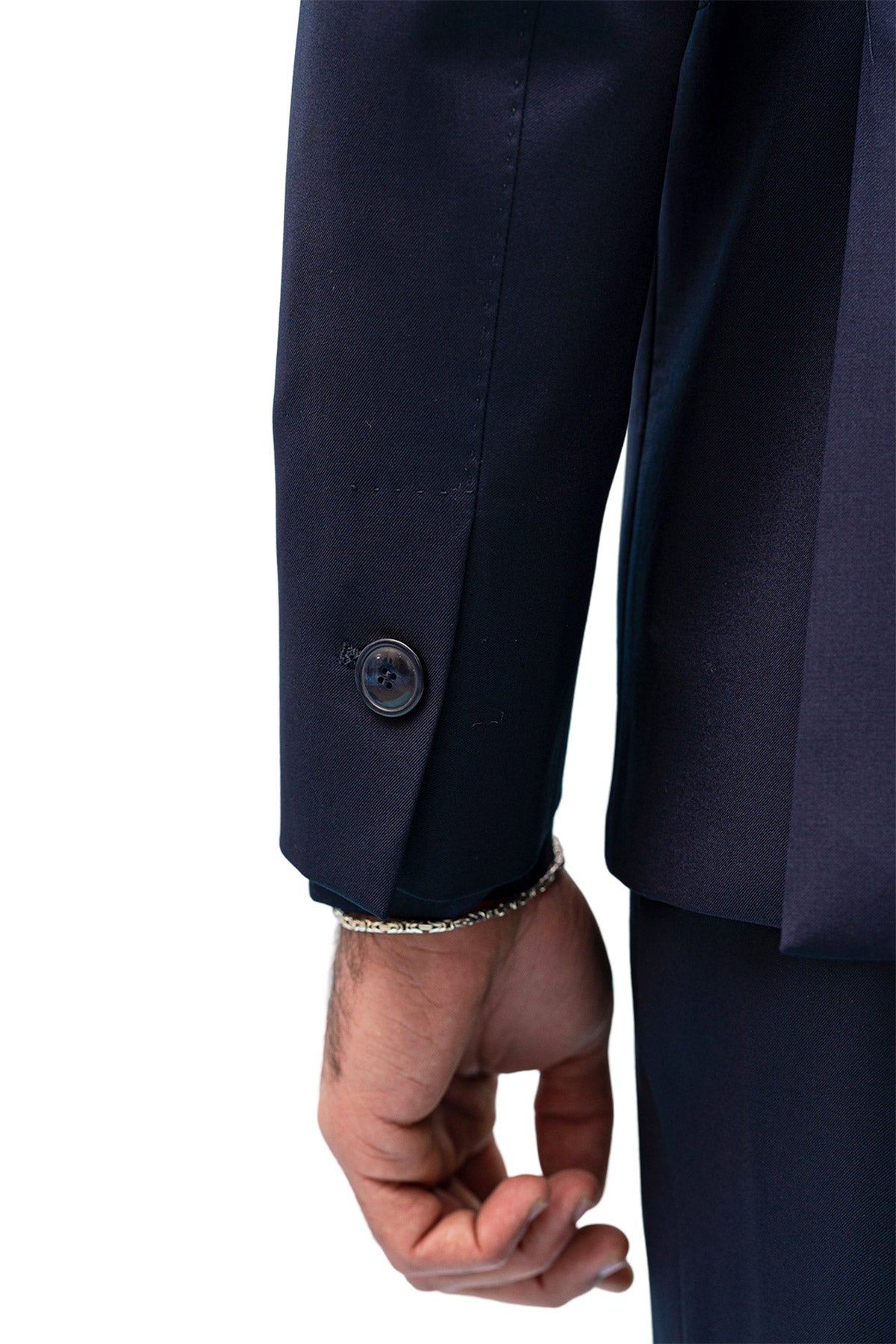 Giacca uomo Doppiopetto Navy blu fresco lana super 130's Vitale Barberis Canonico Rever a lancia