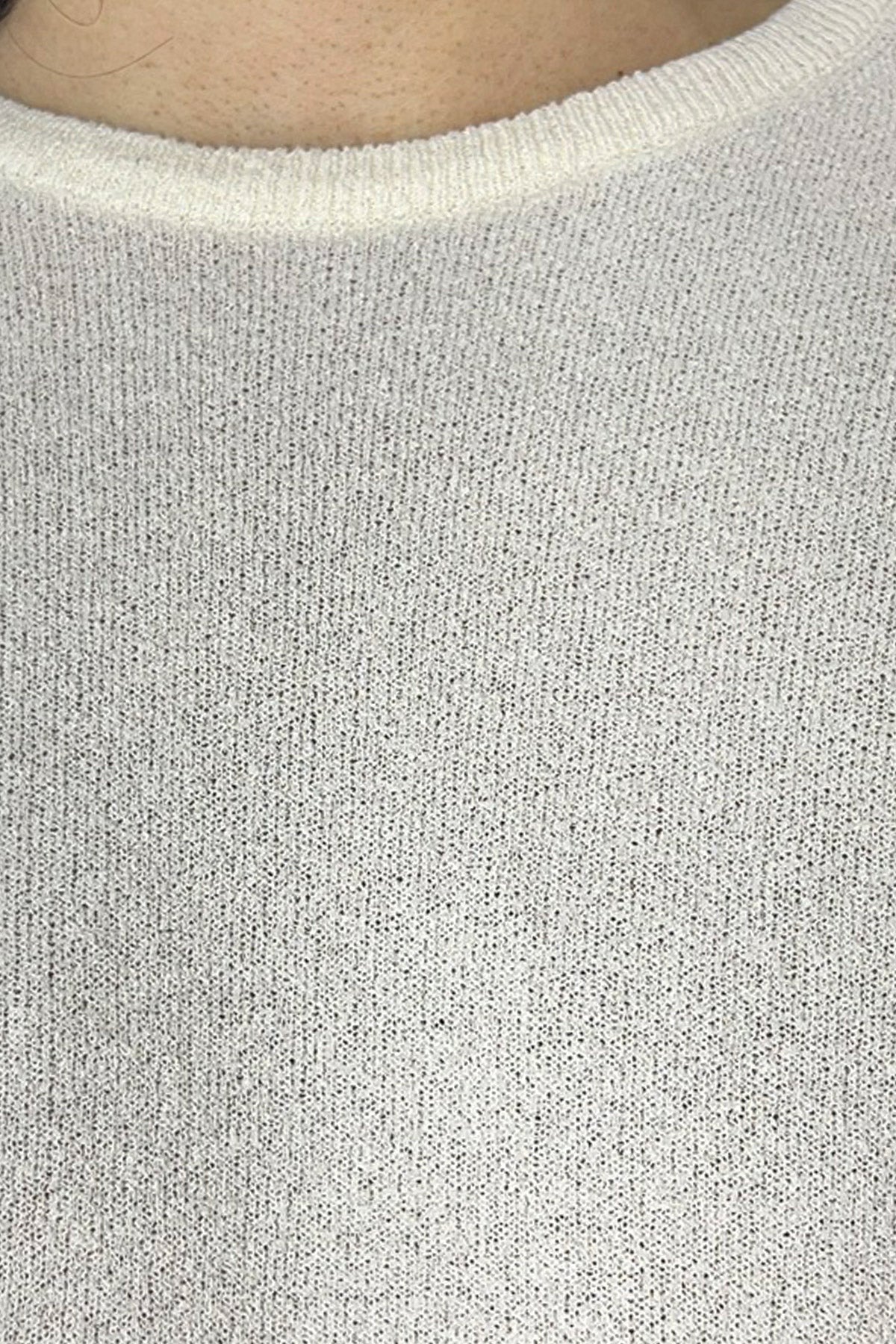 Maglioncino da uomo Bianco mezze maniche 100% cotone effetto spugna  tinta unita