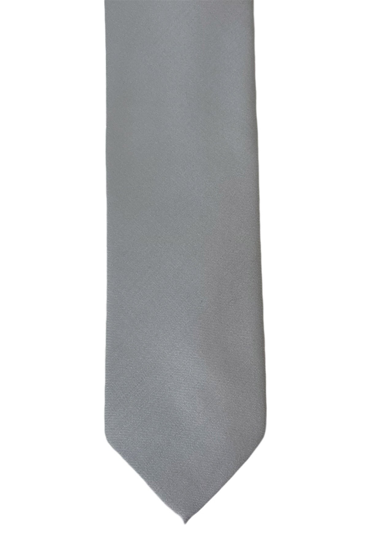 Cravatta uomo grigia tinta unita 8cm da cerimonia elegante 100% fresco lana super 140's