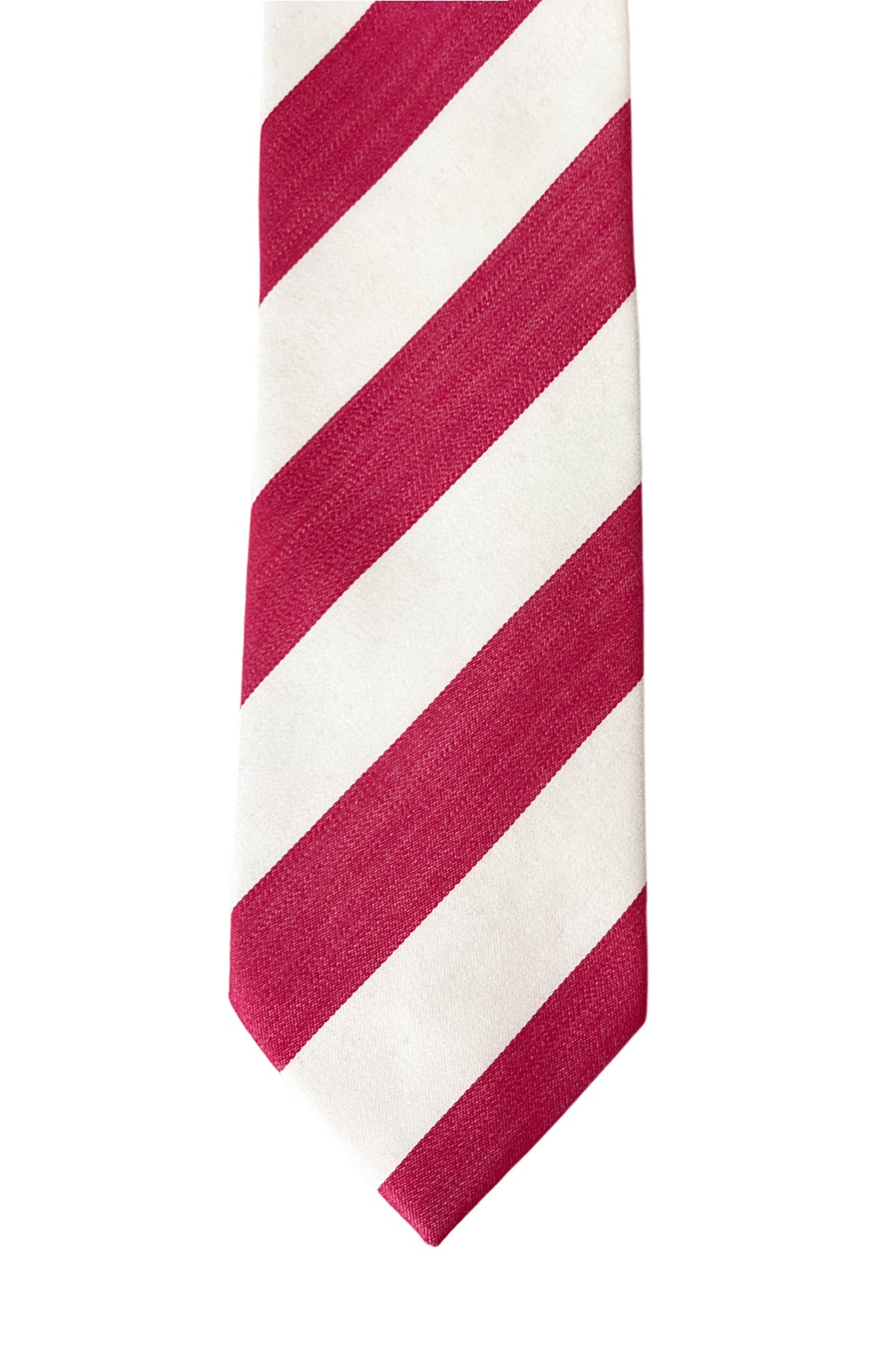 Cravatta uomo rosa fantasia righe 8cm da cerimonia elegante fresco lana super 120's