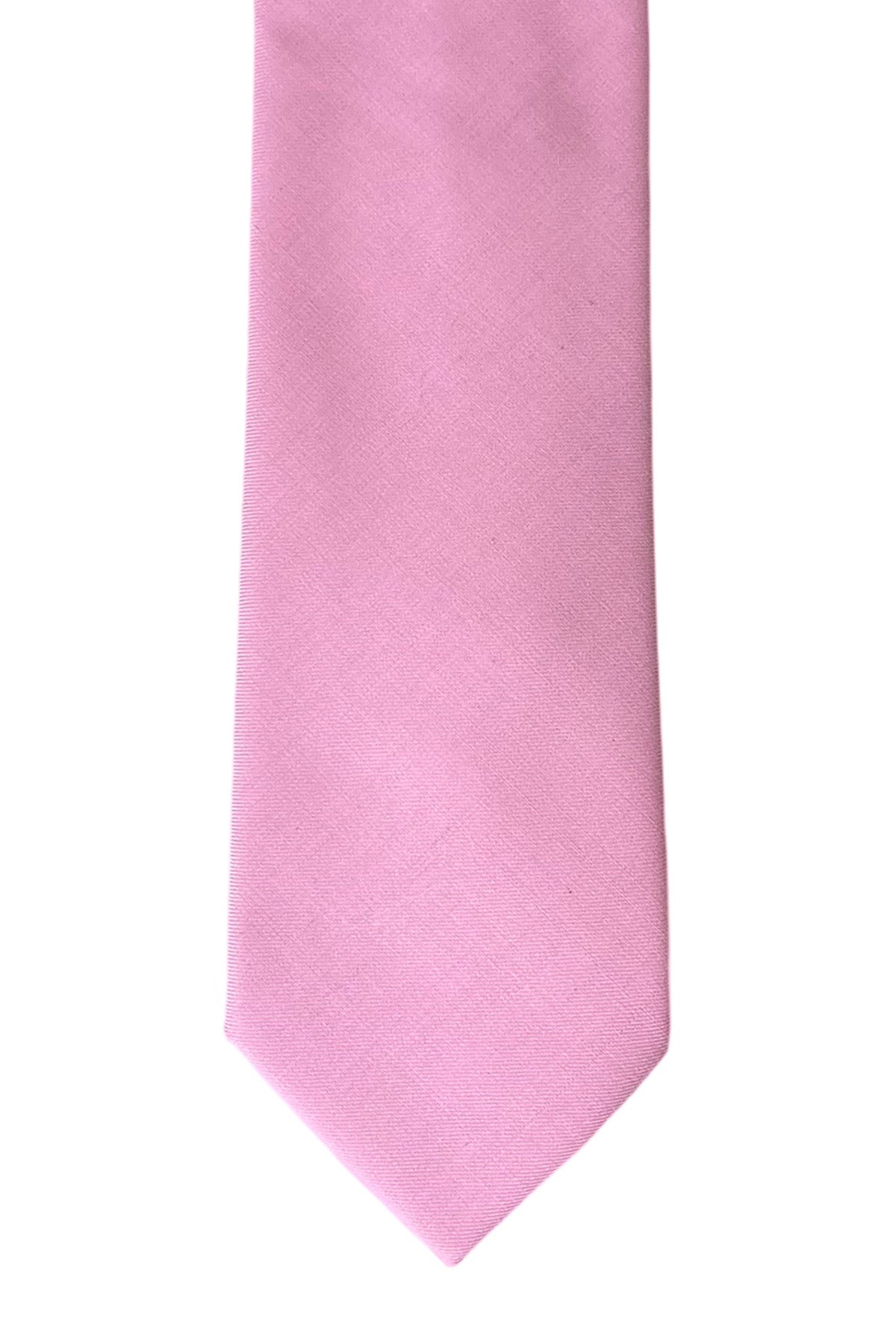 Cravatta uomo rosa tinta unita 8cm da cerimonia elegante fresco lana super 120's