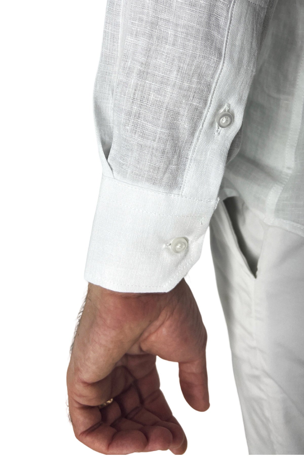 Camicia Uomo regular Fit 100% Lino Tinta unita made in italy collo semi francese morbido