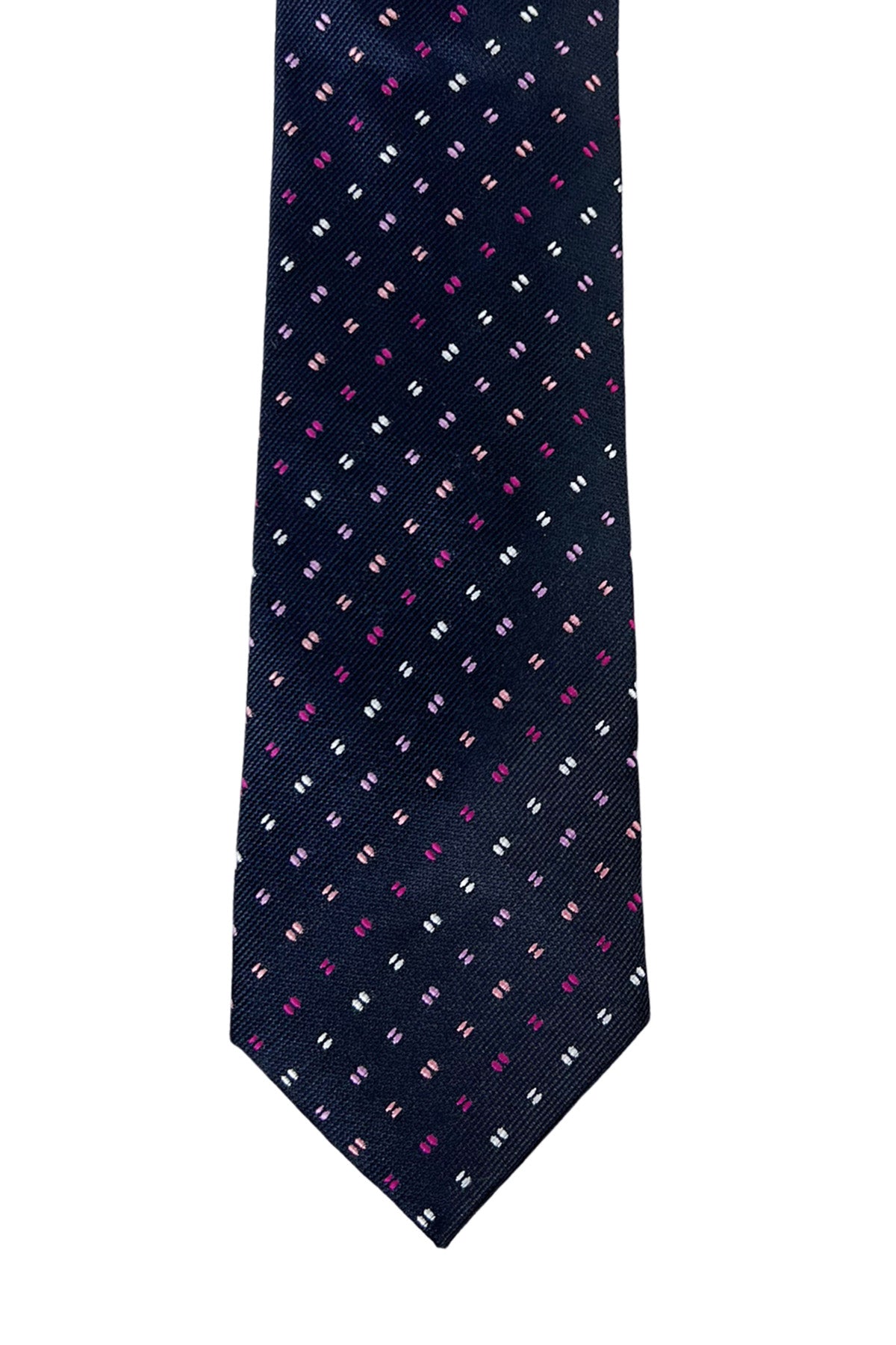 Cravatta uomo blu fantasia multicolor 8cm da cerimonia elegante effetto seta