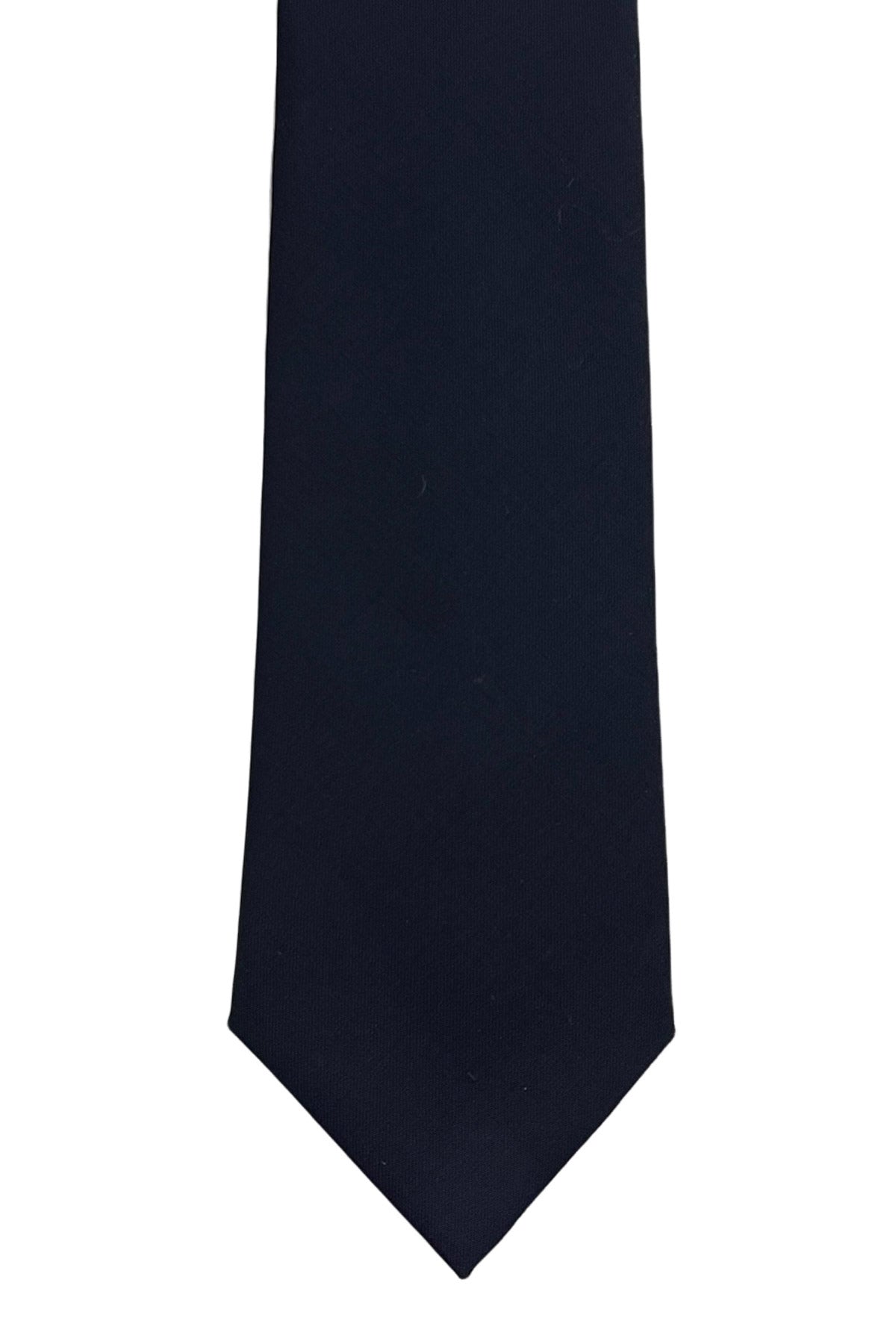 Cravatta uomo blu 9cm tinta unita in fresco lana super 130's Vitale Barberis Canonico