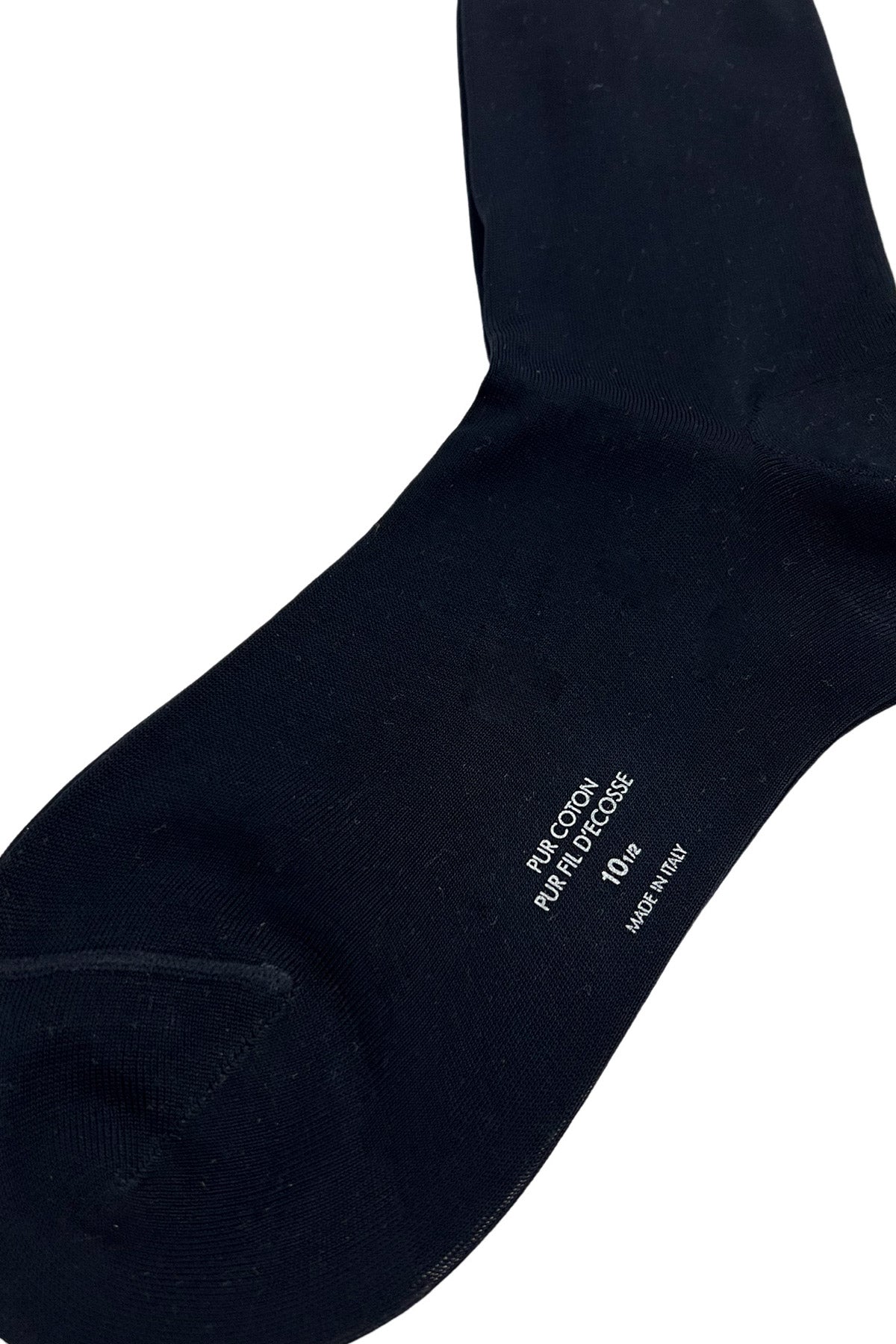 Calzini uomo blu scuro filo di scozia lunghezza polpaccio tinta unita made in italy