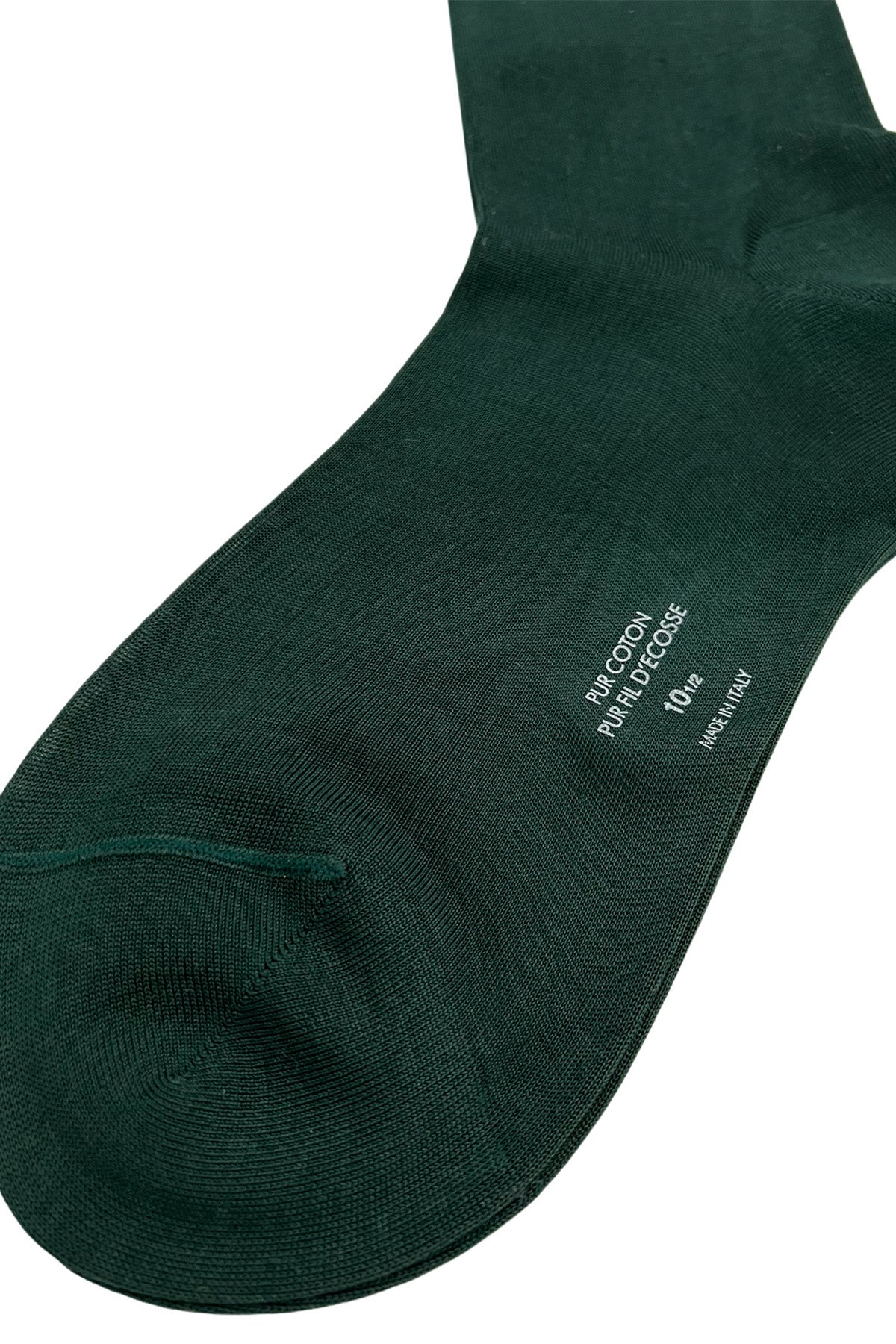 Calzini uomo verde filo di scozia lunghezza polpaccio tinta unita made in italy