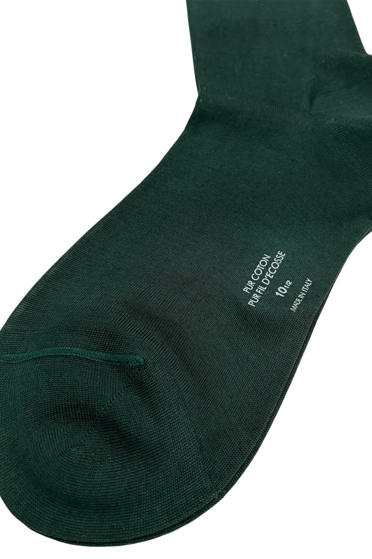 Calzini uomo verde filo di scozia lunghezza polpaccio tinta unita made in italy