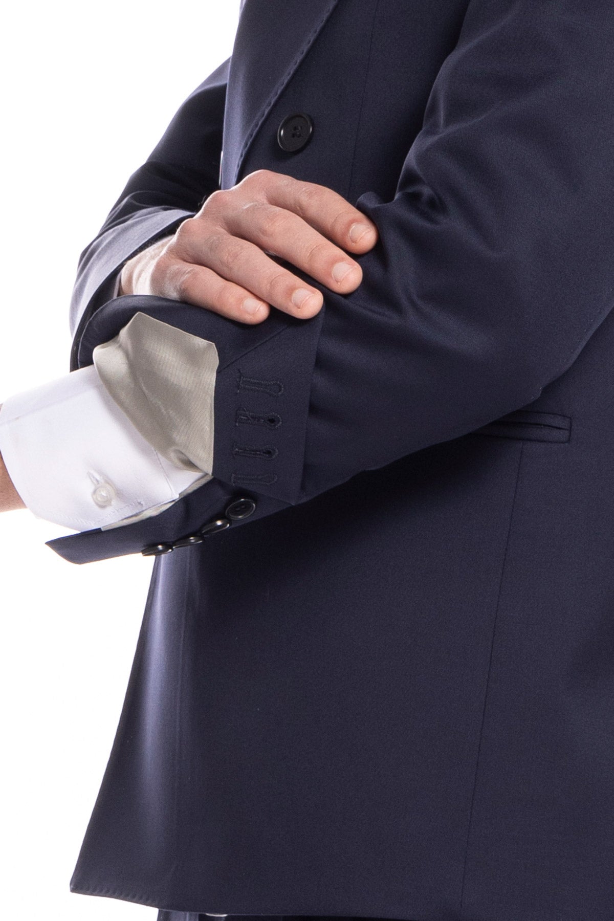 Giacca uomo doppiopetto blu notte fresco lana super 130's Vitale Barberis Canonico Rever largo .