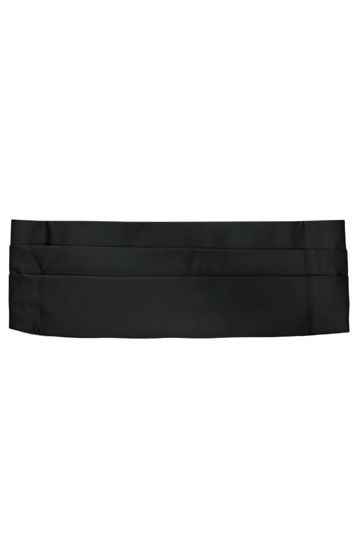 Fascia smoking in raso effetto seta nera effetto raso tinta unita chiusura gancio regolabile larghezza 14 cm