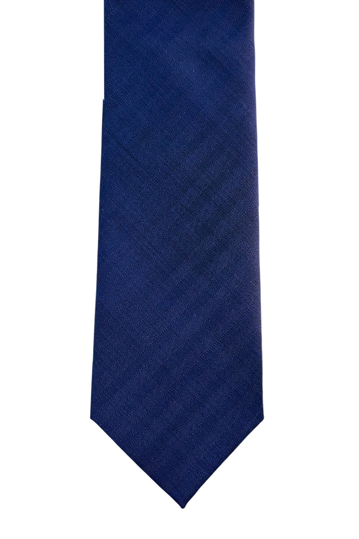 Cravatta uomo 9cm royal blu solaro  fresco lana e seta Vitale Barberis Canonico