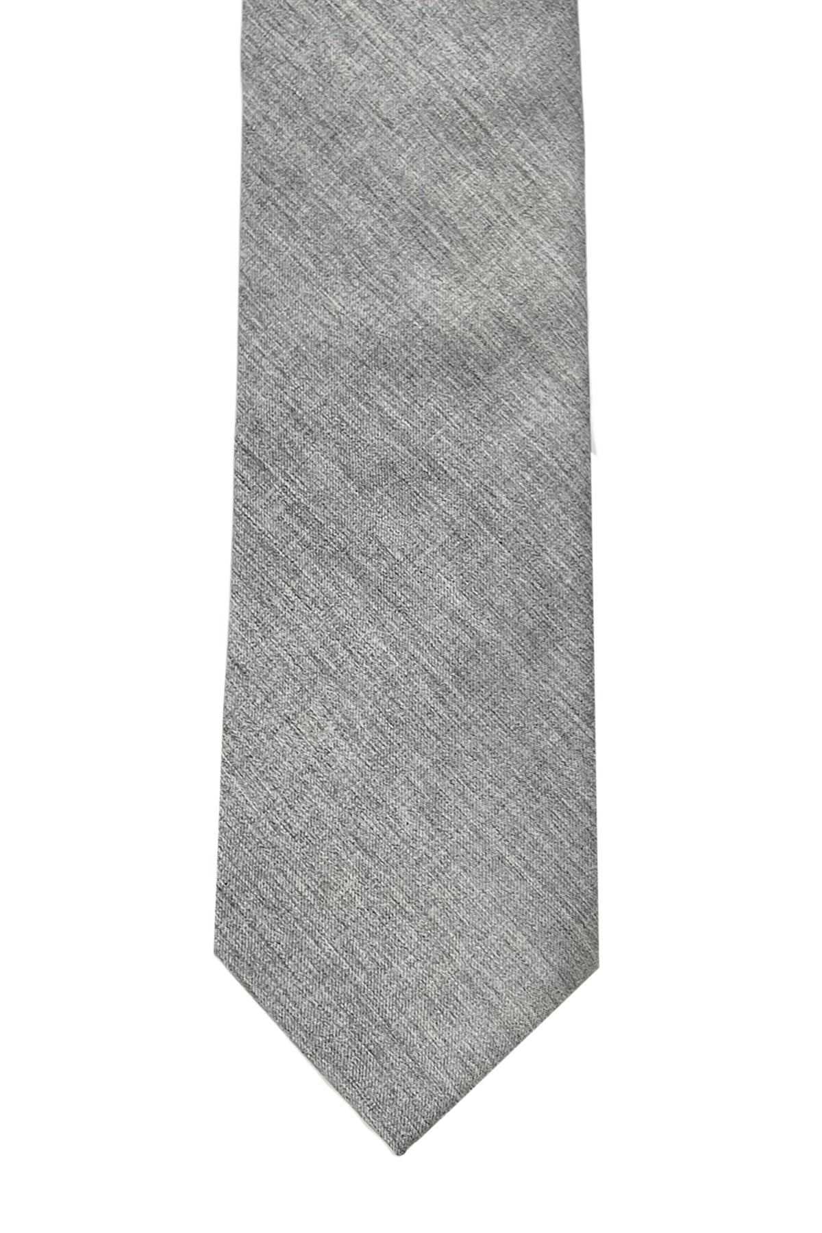 Cravatta uomo 9cm Grigio chiaro fresco lana super 130's Vitale Barberis Canonico