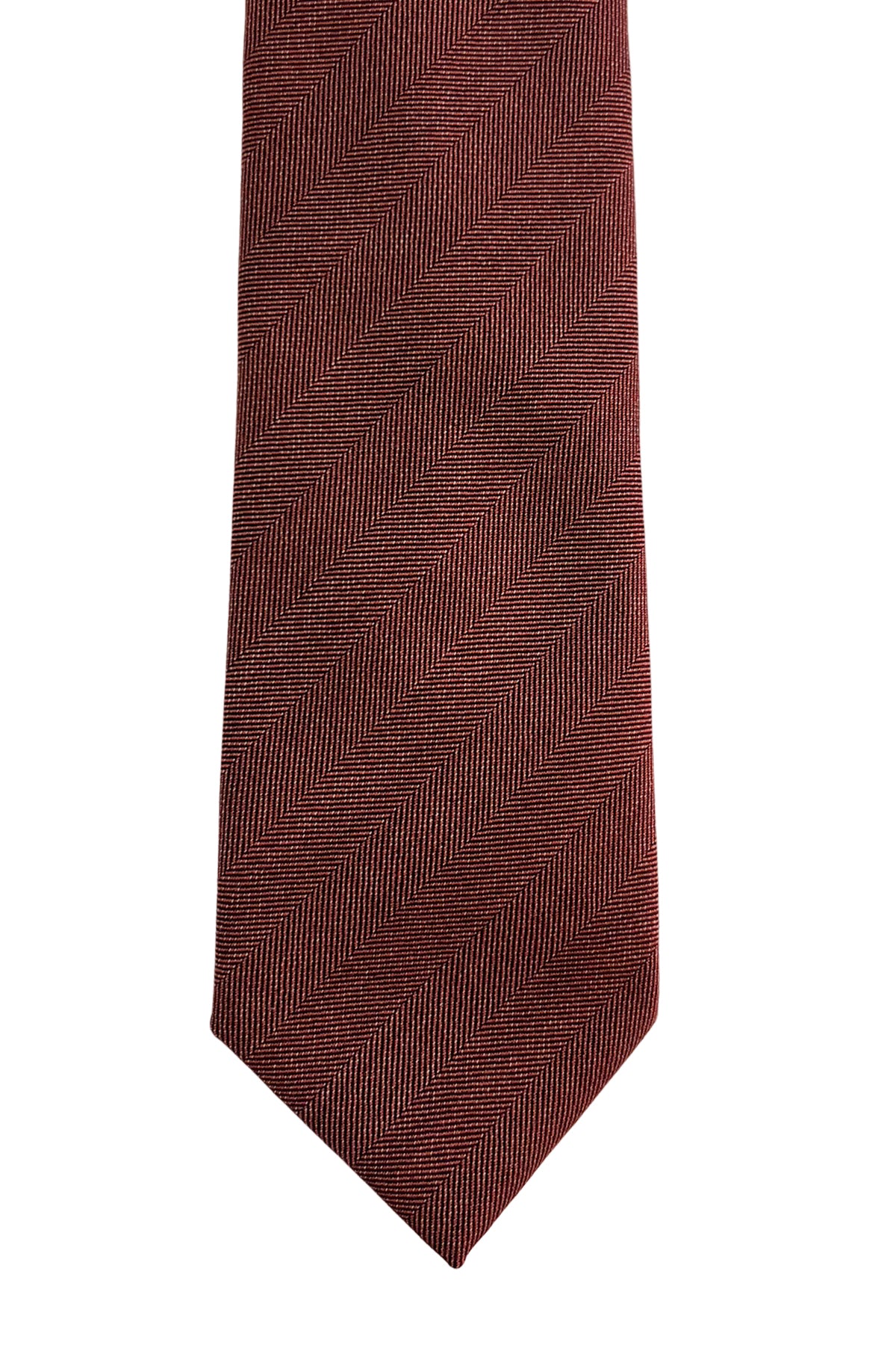 Cravatta uomo 9cm Rossa spigata fresco lana super 130's Vitale Barberis Canonico