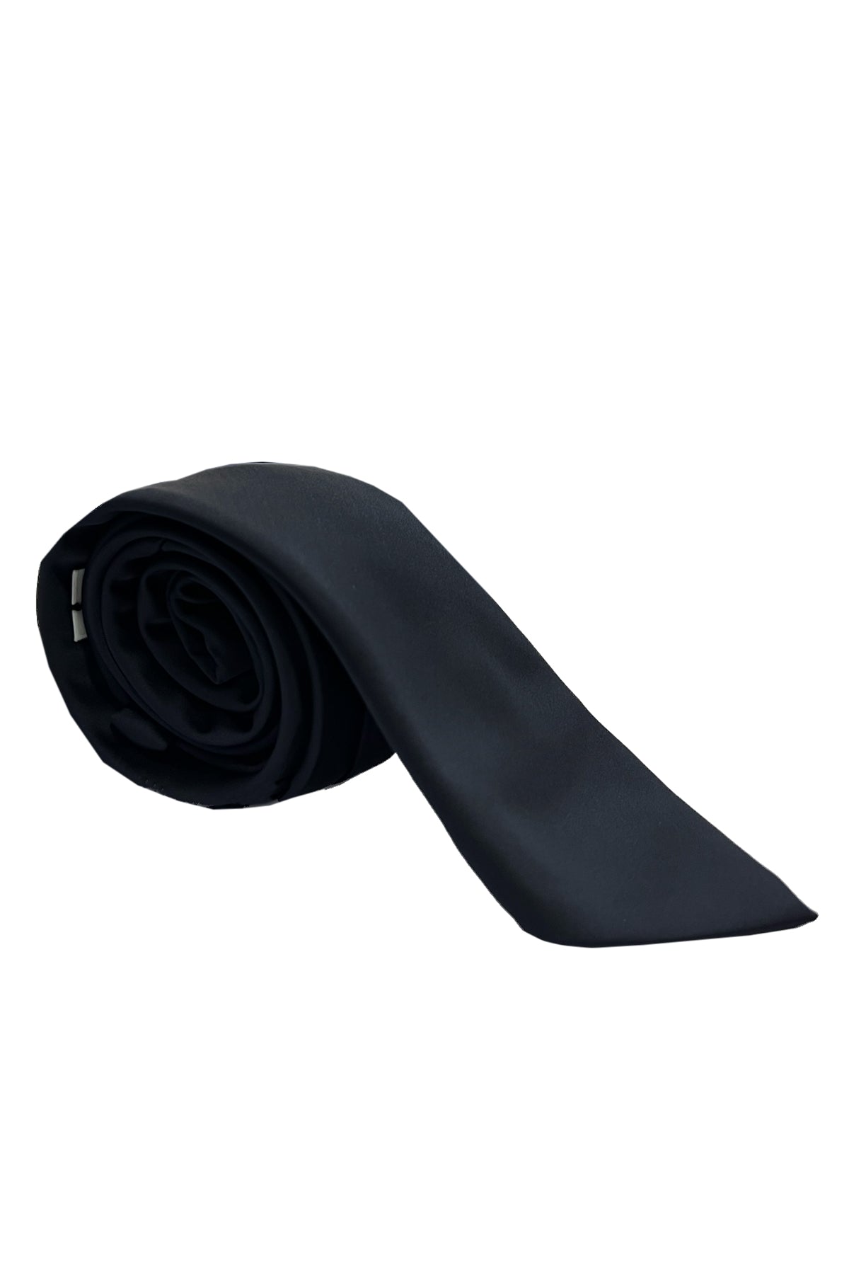 Cravatta uomo blu in raso 9cm da cerimonia elegante effetto seta