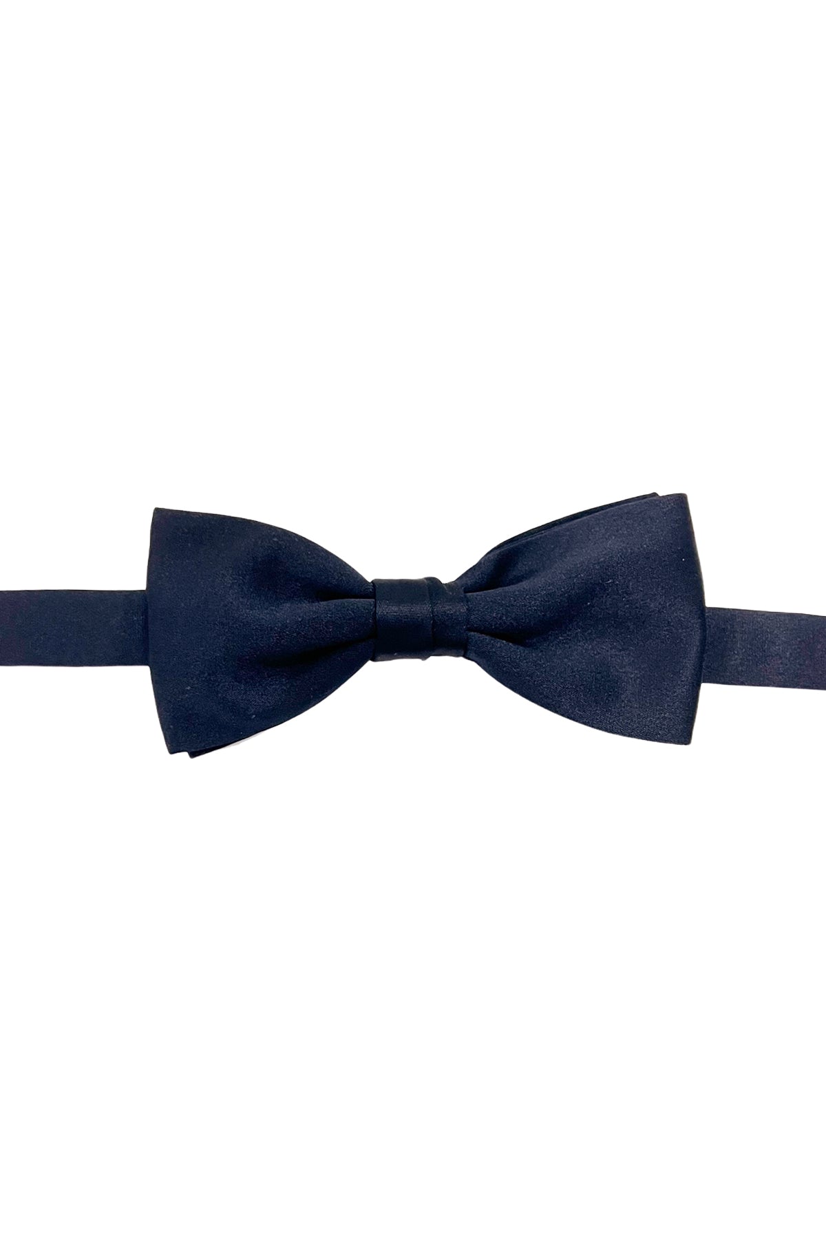 Papillon uomo Blu classico fatto a mano in raso tinta unita con gancio in acciaio regolabile