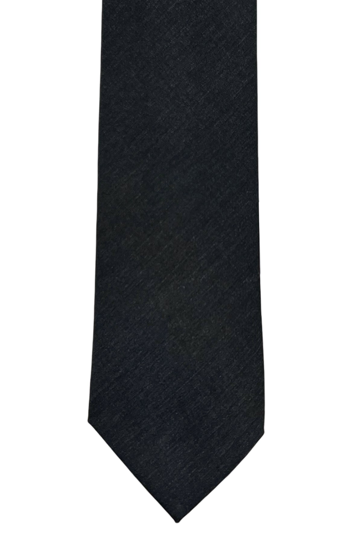 Cravatta uomo 9cm Grigio scuro fresco lana super 130's Vitale Barberis Canonico