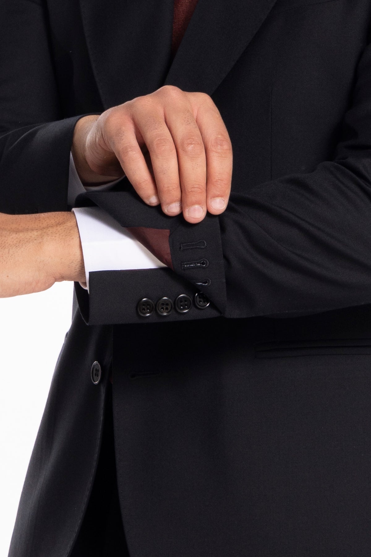 Giacca uomo monopetto nera fresco lana super 130's Vitale Barberis Canonico Rever a lancia