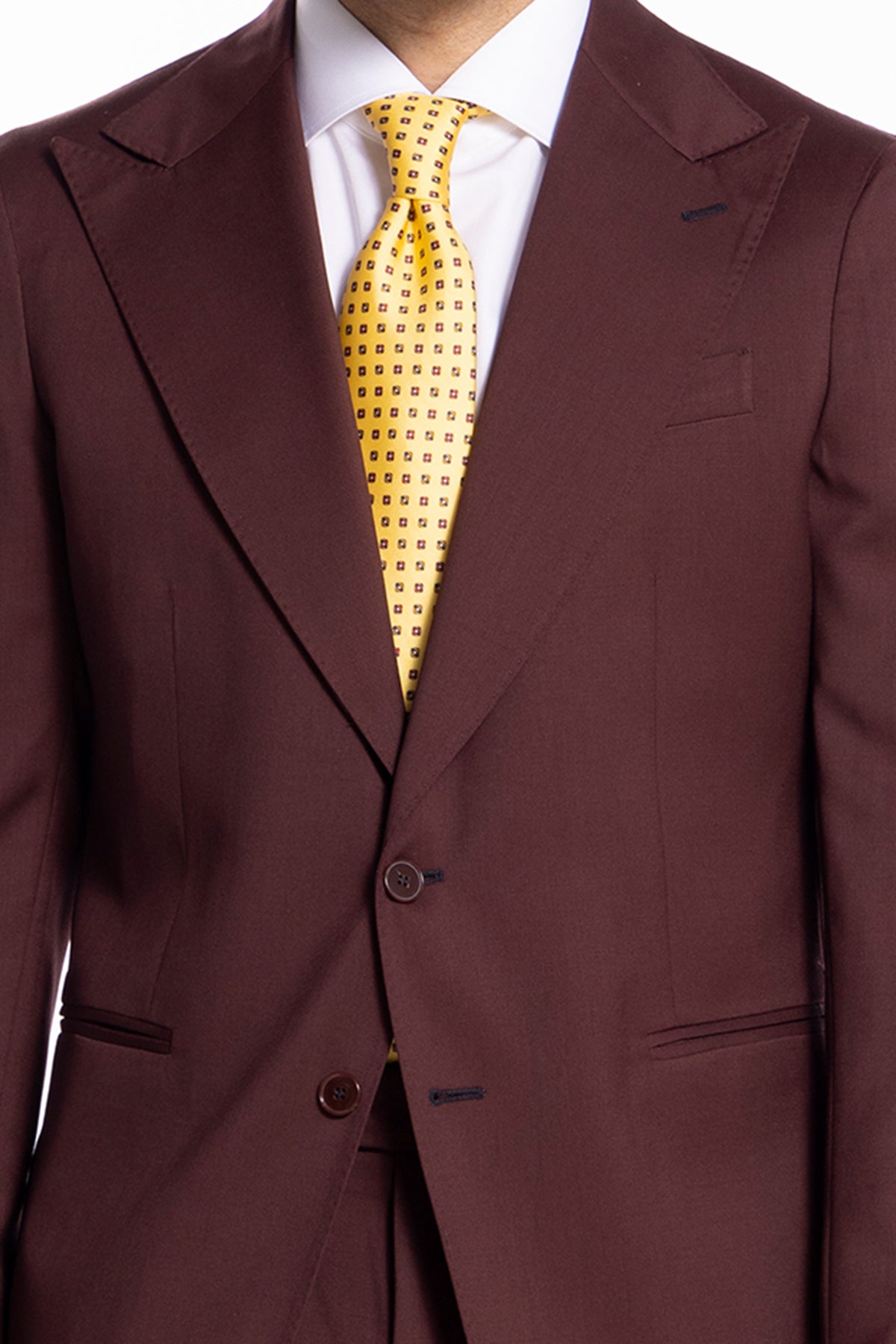 Giacca uomo monopetto bordeaux fresco lana super 130's Bristol Tessuti Napoli rever a lancia