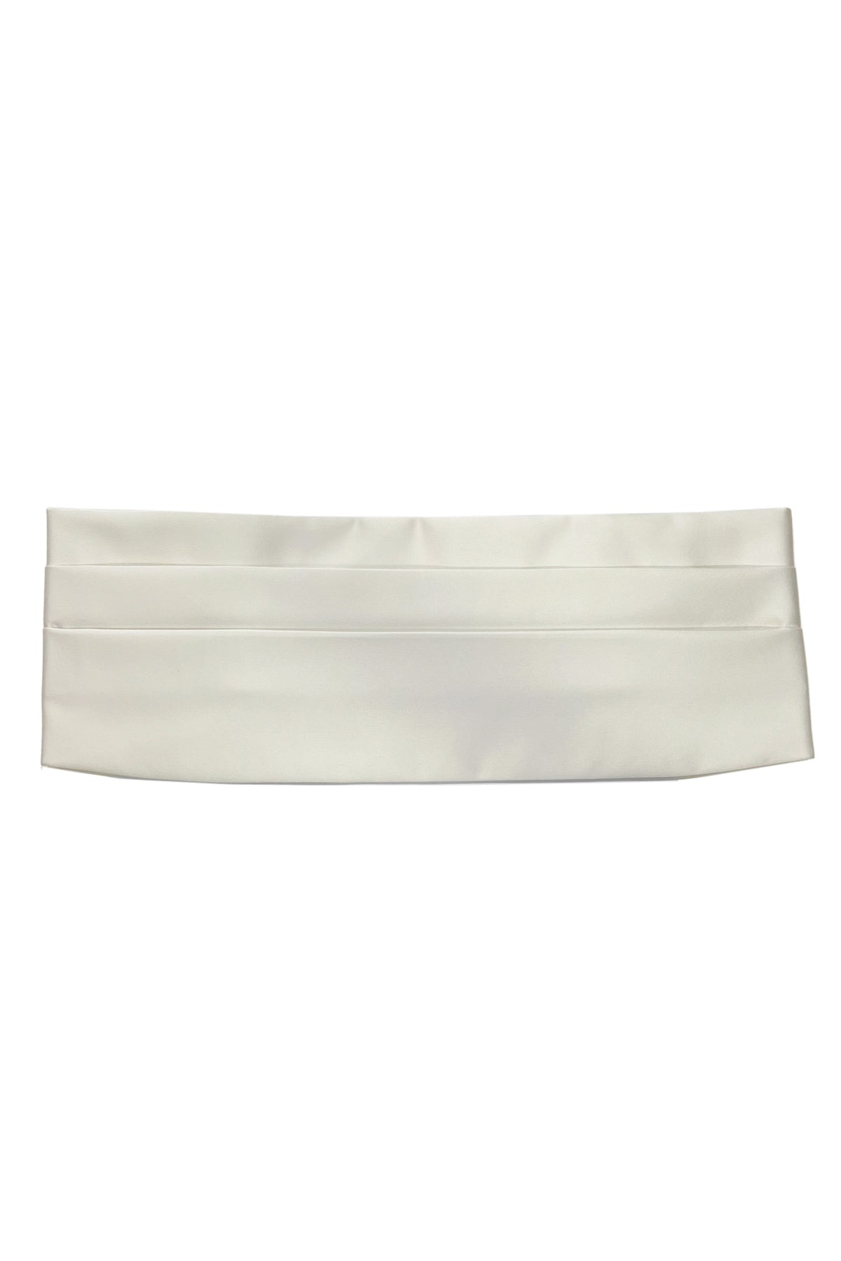 Fascia smoking in raso bianca tinta unita chiusura gancio regolabile larghezza 14 cm