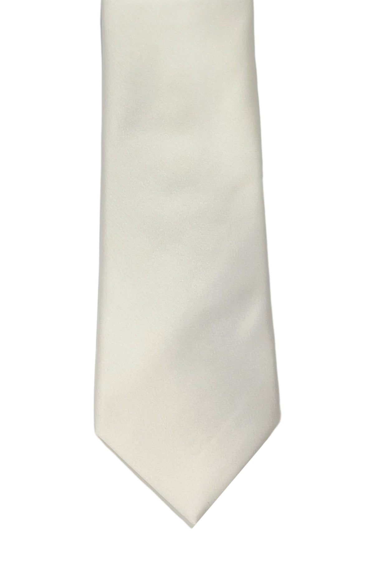 Cravatta uomo bianca in raso 9cm da cerimonia elegante effetto seta