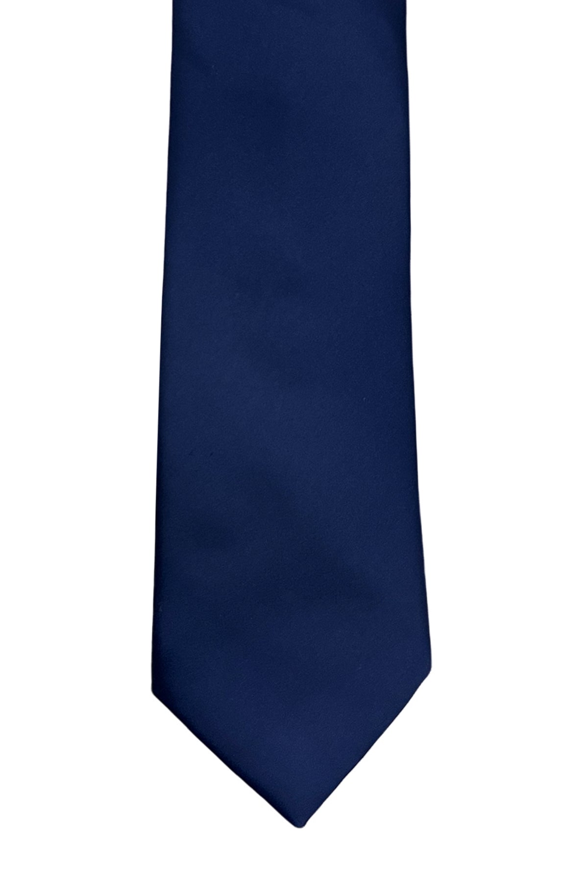 Cravatta uomo royal blu 9cm in misto seta effetto raso lucido da cerimonia elegante