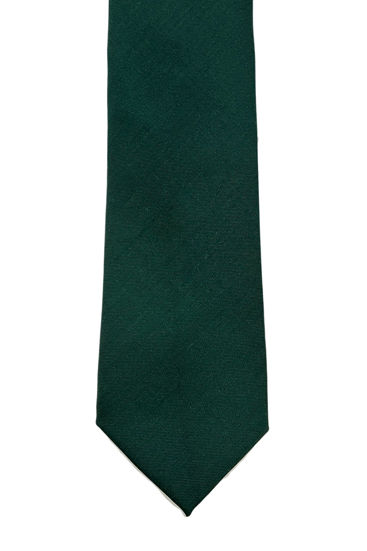 Cravatta uomo 9cm verde bottiglia fresco lana super 130's Bristol Tessuti Napoli